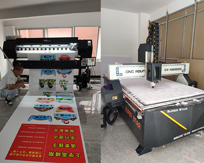 長(zhǎng)沙銘翔廣告:廣告雕刻業(yè)務(wù)量大 一次裝兩臺(tái)超星雕刻機(jī)