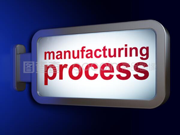 在廣告牌背景下制造概念制造過程